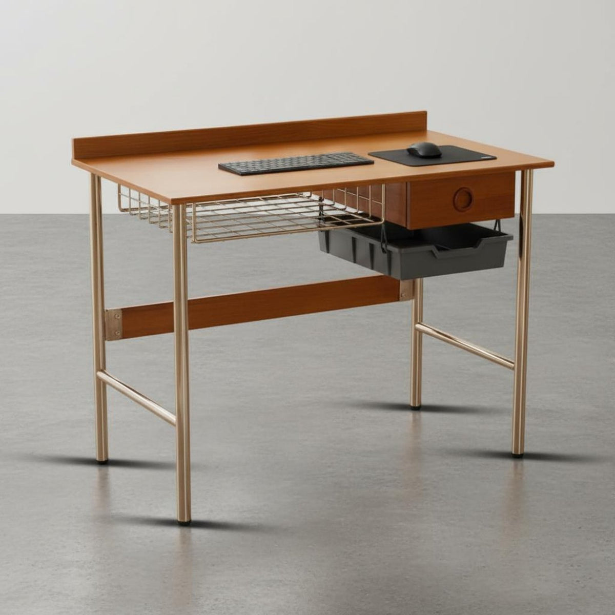 Minimalist Design Computer Desk with Drawer Space-Saving Modern Study Workstation Easy Assembly for Students