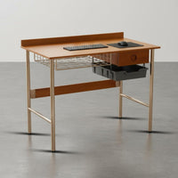 Minimalist Design Computer Desk with Drawer Space-Saving Modern Study Workstation Easy Assembly for Students