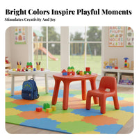 kids' Chair Easy to Clean Young Child Backrest Stool Material Preschool Activity Chair for Young Children, Boys, Daycare, Playroom, Snack Time