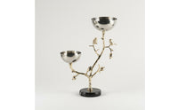 Bird on Branch Serving Bowl New Chinese Style Tree Branch Snack Dish Light Luxury Decorative Fruit Holder for Dining Table, Living Room, Hotel Lobby