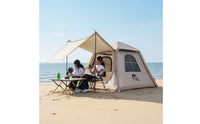 Inflatable Tent Single-Step Inflation Tent with Awning Quick Setup for Campers, Families, Camping, Picnics, Lakeside