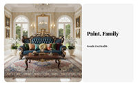3 Pieces Ornate Carved Sofa Set European design Home Seating Double-Sided Carving Sectional Couch for Homeowners, Families, Living Room, Villa, estate