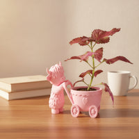 Highland Cow Planter Adorable Highland Cow Flower Pot Planter with Cart Cute Flowerpot Animal-Shaped for Gardeners, Windowsill