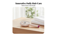 Type-C Charging Oval Steam Hair Brush Handheld Steam Hair Brush Single-Button Start Cushioned Massage Comb Portable