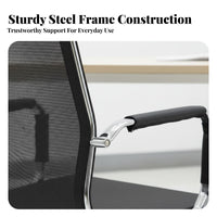 Stable Steel Frame Cantilever Mesh Chair Ergonomic Design Office Furniture Lumbar Support Heavy Duty for Distant Workers, Adults, Students, Conference Room, Workstation, Reception Area