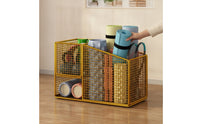 Exercise Mat Storage Rack Space-Saving Rolling Exercise Mat Cart Compact Metal Storage Rack with Wheels for Fitness Enthusiasts, Home Gym