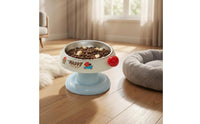 Raised Pet Bowl Cartoon Print Elevated Feeder