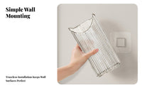 Hydroponic Friendly Clear Ribbed Plant Pocket Transparent Design Wall Planter Space Saving Hanging Vase Easy Installation for Apartment Dwellers, DIYers, Living Room, Hallway, Bedroom, Balcony