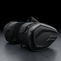 Expandable Motorcycle Saddlebags Keeps Shape Saddlebags with Carbon Fiber Pattern Structured Saddlebag Universal for Commuting