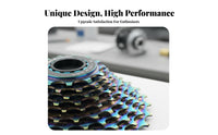 11-Ratio Road Bike Cassette Smooth Gearing Cycle Cassette Wear-Resistant Colorful Cycle Flywheel for Biking Enthusiasts, Daily Commuting