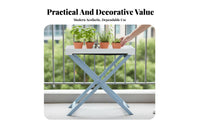 Foldable Design Folding Multi-Tier Flower Holder Floor-Standing Plant Stand Freestanding Display Shelf Space-Saving for Apartment Dwellers, Decor hobbyists, Homeowners, Balcony, Indoors, Outdoors, Living Room