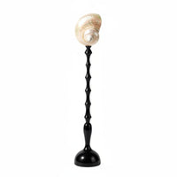 Decorative Sculpture French Vintage Coastal Mollusk Ornament Minimalist Black Stand Modern Shell Statue for Shelf
