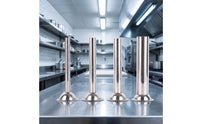 4 Pieces Stainless Steel Sausage Stuffing Tube Metal Sausage Stuffer Tube Polished Hardware Heavy-Duty for Butchers, Home Cooks, Diyers, Meat Processing, Kitchen