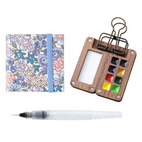 Pocket Watercolor Palette with Book Lightweight Watercolor Paint Set with Sketchbook Beginner Friendly for Artists, Beginners, Journaling