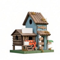 Wooden Birdhouse Rustic Hanging Birdhouse Safe for Patio