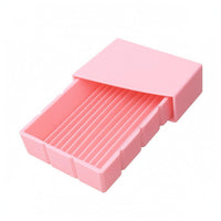 Molded Plastic Sliding Cover Bead Scoop Compact Ribbed Tray Bead Scoop Handheld