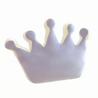 White Trim Crown-Shaped Cushion Padded Support Pillow