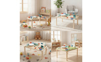Wooden Activity Table with Bead Maze Educational Child-Centered Activity Table Developmental Interactive for Toddlers, Playroom