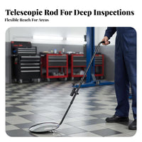 Under Vehicle Inspection Mirror With Lighting Lamp Rolling Under Car Mirror Telescopic Rod Portable for Mechanics Detection