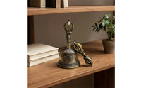 Tibetan Bell with Vajra Antique-Styled Bell with Vajra Handle Traditional for Practitioners, Collectors