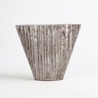 Resin Vase Textured Geometric Vase Tapered Vessel for Home Decor, Tabletop, Coffee Table