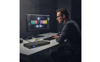 512-Channel Lighting Control Recorder with LCD Display Rackmount Lighting Control Data Recorder Automated Playback Controller Programmable for Lighting Technicians, Stage Managers