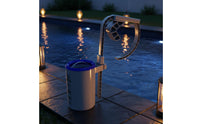 Anti-Clog Pool Skimmer Basket Easy to Clean Pool Debris Strainer Automatic Cleaning Through-Wall Skimmer Basket Swivel Handle for Outdoor