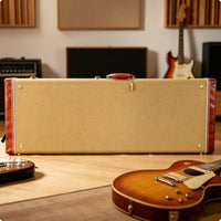 Square Electric Guitar Case Scratch Resistant Electric Guitar Hard Case Secure Latch Musical Instrument Gear for Travel