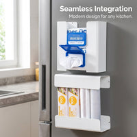 Cabinet Organizer Box for Kitchen Countertop, Wall Mount Tissue Holder for Home Families, Split Design for Wet Wipes and Tissues, Versatile Organizers