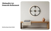 Modern Design Wrought Iron Wall Clock Silent Movement Large Metal Wall Clock Easy to Read for Homeowners, Adults, Bedroom, Entryway, Kitchen