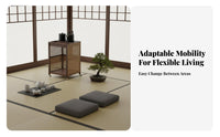 Integrated Kettle Heater Mobile tea beverage Station space-saving Footprint Multi-Tier Rolling wagon Locking Casters Household Furniture for Hosts, homeowners, hosts, Living Room, Entertaining Guests, Balcony, Home Bar