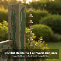 Bronze Owl Wind Chime Owl Wind Chime Vertical Hanging Garden Decor Decorative Outdoor Easy to Hang for Patio
