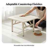 Foldable Design Square Folding Table Space-Saving Square Card Table Multipurpose Portable Furniture Easy to Use for Street Vendors, Event Organizers, Dorm Room, Small Areas, Market Stall, Outdoor