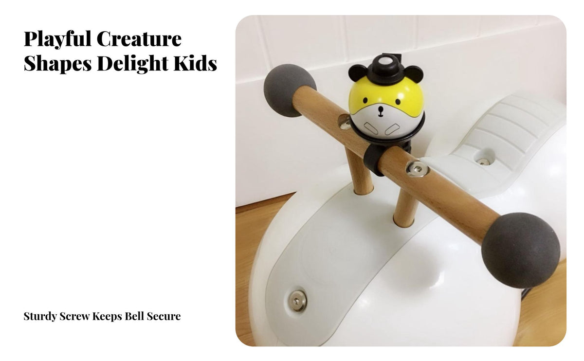 Kids Bike Bell Crisp Sound Cartoon Cycle Bell Easy to Install children's Cycle Chime for Parents, School Route Commute, Outdoor Activities