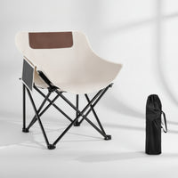 Foldable Moon Chair with Side Pocket Portable Camping Moon Chair Long-Lasting Furniture Sturdy for Fishing