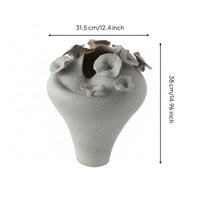 Ceramic Vase Artisanal Minimalism Decorative Vase Organic Vessel for Home Decor, Tabletop