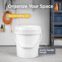 Bucket Lid Handle Storage Container, Food Grade Bucket Lid, Ergonomic Handle Bucket Lid, Thickened Wall Round Storage Bin, Multipurpose Container Lid