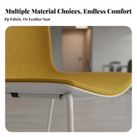 Colorful Choices Stackable Armless Chair Space-Saving Molded Plastic Shell Chair Modern Design Seating Furniture Minimalist design for Office Workers, Restaurant Owners, Training Room, Cafe, Study, Kitchen