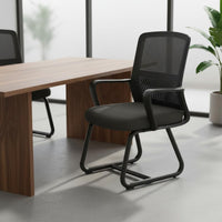 All-Day Comfort Ergonomic Office Chair High-Density Foam Cushion Office Chair with Armrests Stable Frame for Students, Conference Room, Reception Area