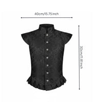 Historical Performance Vest Floral Pattern Historical Doublet Vest Sleeveless Pirate Waistcoat for Men, Theater, Party