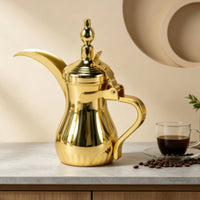 Middle Eastern Coffee Pot Traditional Coffee Pot Decorative Pitcher with Lid for Hosts, Weddings, Cafes