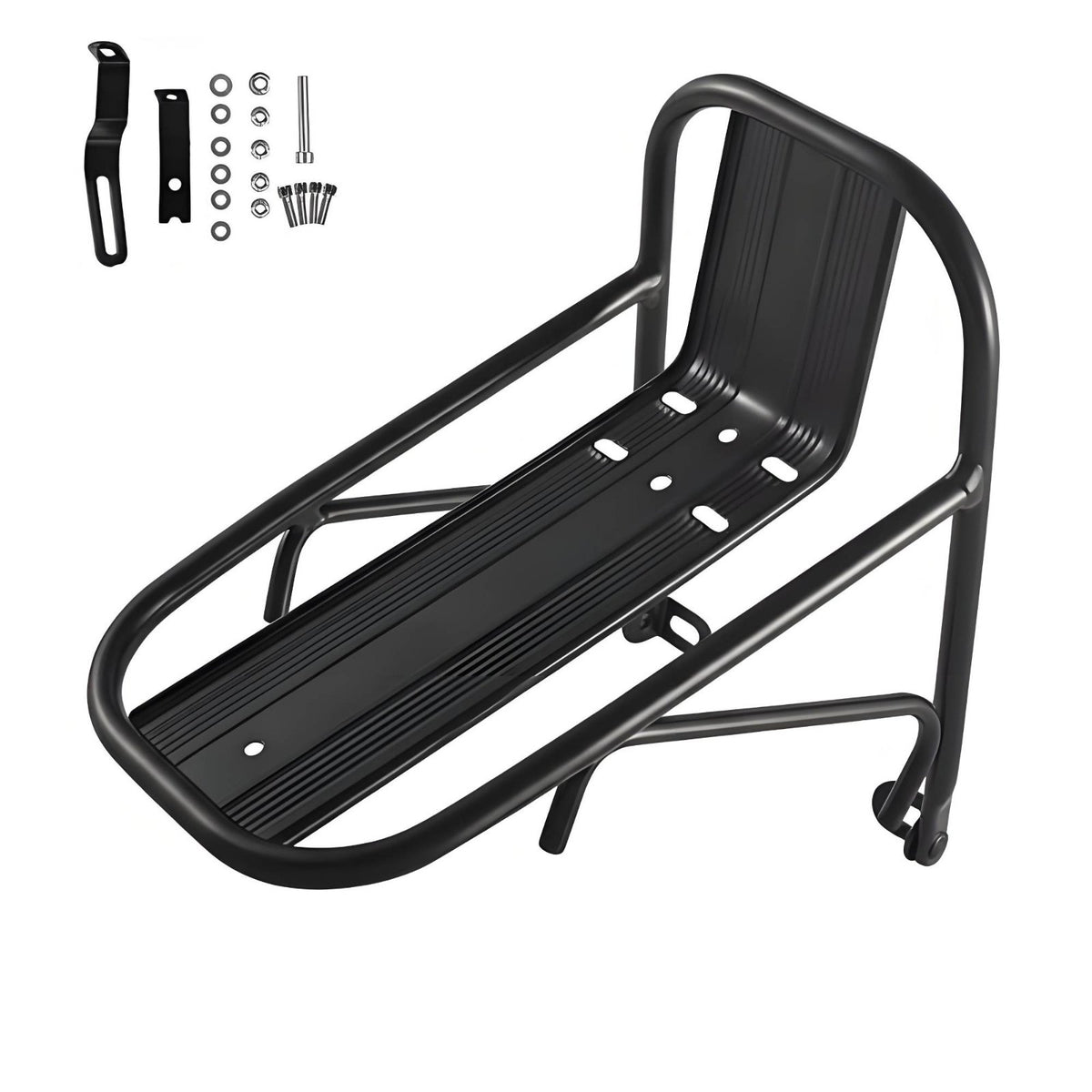 Cycle Front Rack Aluminum Alloy Construction Front Bike Luggage Rack Cycle Luggage Carrier Quick Installation for Commuting