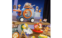 Cute Cartoon Minibus Toy Compact Mini Bus Playset Rounded Traveler Car Toy Molded Surfaces