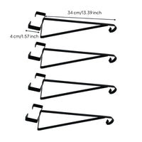 4 Pieces Hanging Basket Bracket Clamp on Hanging Basket Hook Allweather Resistant Fence Top Plant Hanger for Gardeners, Garden