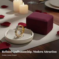 Couples Matching Band Long-Lasting Material Matching Couple Rings Polished