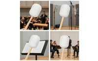 Percussion Mallet with Felt Head Non-Slip Drum Mallet with Wooden Handle Portable for Percussionists