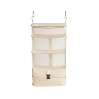 Divided Tiers Zippered Hanging Organizer Rigid Frame 4 Tier Hanging Closet Organizer