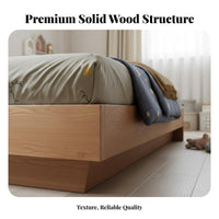 Space-Saving Design Solid Wood Kids Storage Bed No Box Coil Needed Kids Bed Frame with Storage Low Profile children's Furniture Anti-Collision Base for Toddlers, Parents, Bedroom, Small Apartment, Home