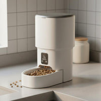 App Control Automatic Pet Feeder Distant Feeding Smart Pet Food Dispenser Double Power Supply for Business Trips, Travel