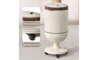Convenient Pedestal Trash Can Long-Lasting Push-Top Trash Can Lightweight Garbage Bin Wear-Resistant for Living Room, Bathroom